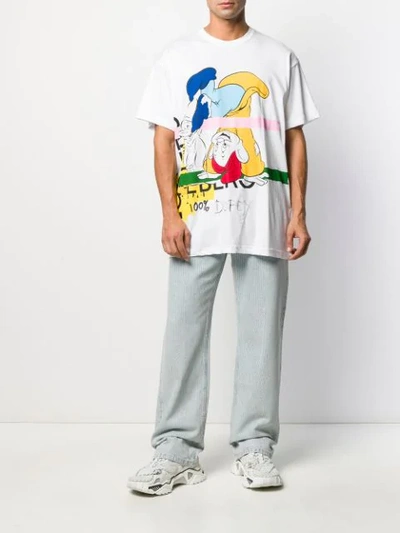 Shop Iceberg Dopey Print T-shirt  In White