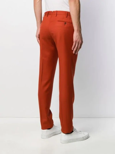 Shop Pt01 Slim-fim Chino Trousers In Red