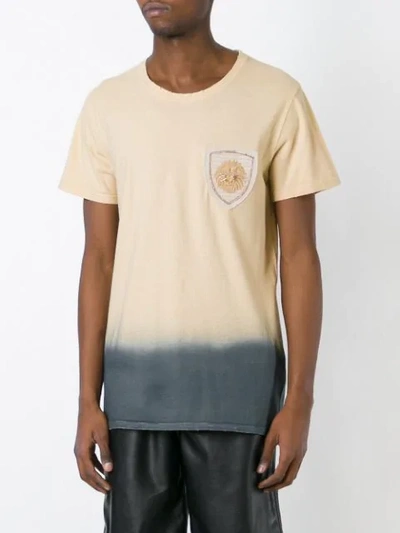 Shop Balmain Dip-dye T-shirt In Neutrals
