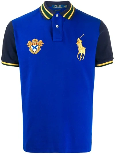 Shop Polo Ralph Lauren Poloshirt Mit Patches In Blue