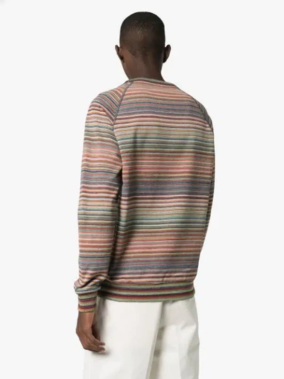 Shop Missoni Gestreifter Pullover In Red