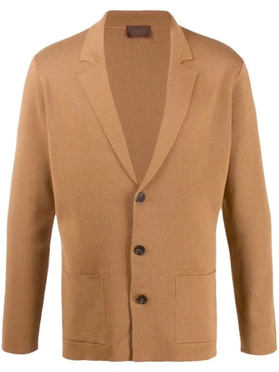 Shop Altea Spread Collar Cardigan In Brown