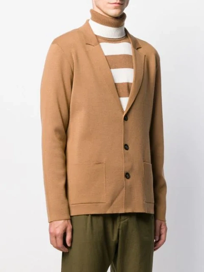 Shop Altea Spread Collar Cardigan In Brown