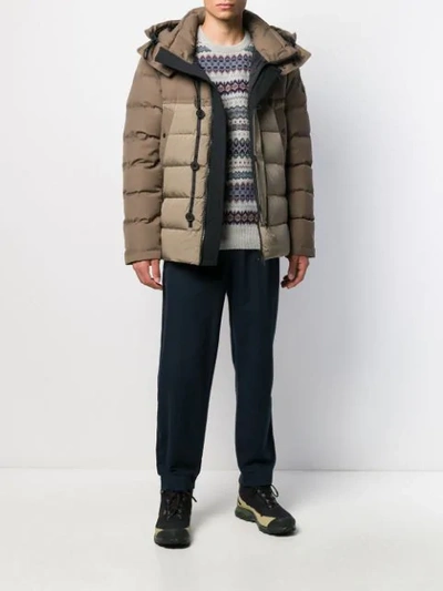 Shop Peuterey Quilted Down Jacket In Tortora