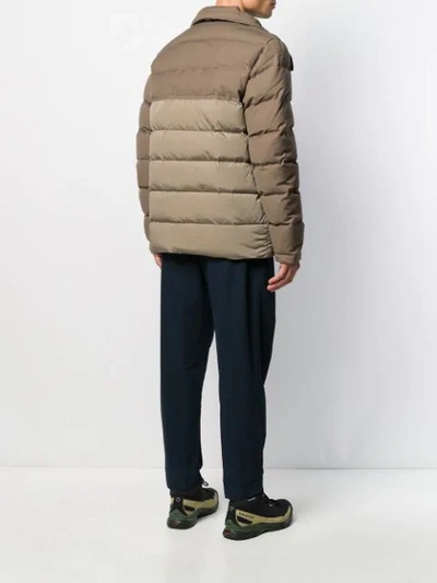 Shop Peuterey Quilted Down Jacket In Tortora