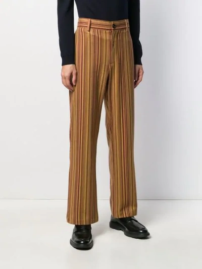 Shop Séfr Mike Straight Leg Trousers In Brown