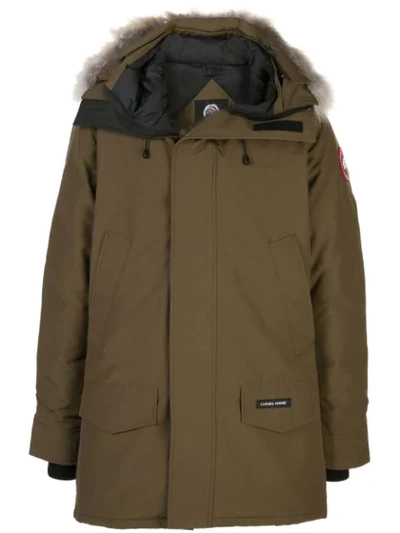 Shop Canada Goose Hooded Down Jacket In Green