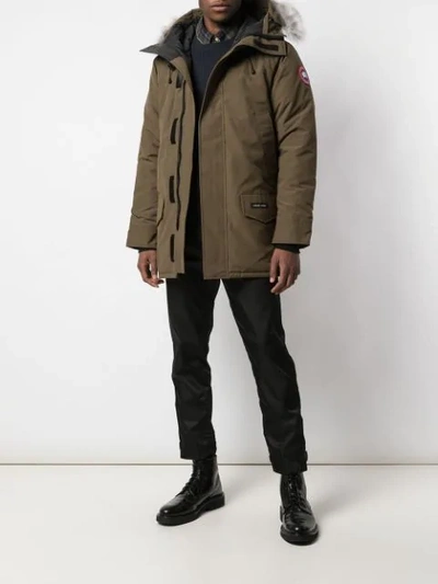 Shop Canada Goose Hooded Down Jacket In Green