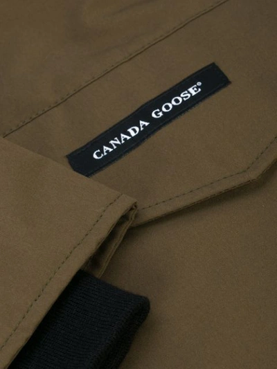 Shop Canada Goose Hooded Down Jacket In Green