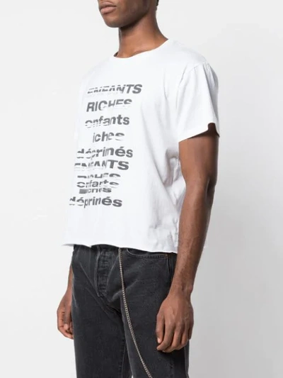 Shop Enfants Riches Deprimes T-shirt Mit Logo-print In White