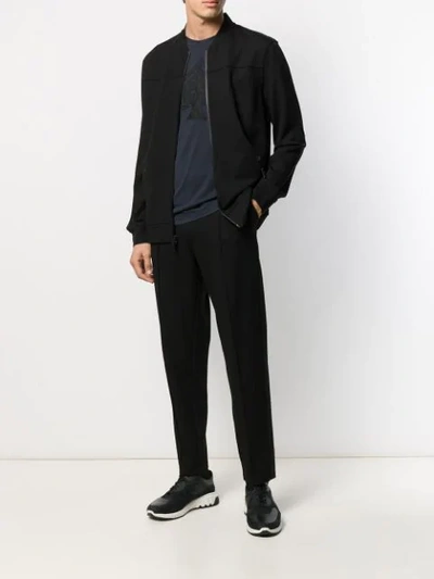 Shop John Varvatos Welt Detail Track Pants In Black