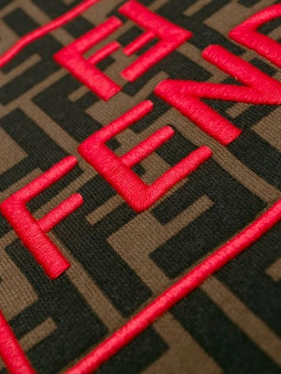 Shop Fendi Ff Pattern Sweatshirt - Black