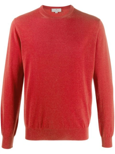 Shop Canali Crew-neck Jumper In Red