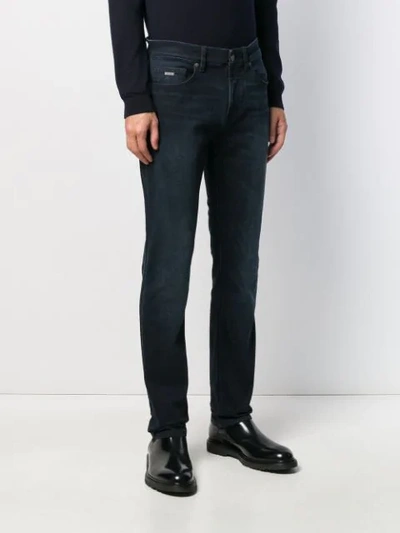 Shop Hugo Boss Super Stretch Slim-fit Jeans In Blue