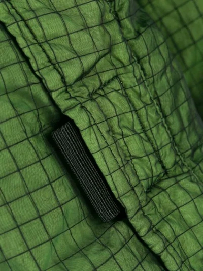 Shop Nemen Checked Padded Jacket In Green