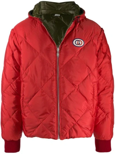 GUCCI REVERSIBLE PADDED JACKET - 红色
