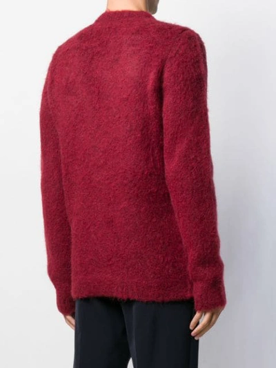 Shop Al Duca D'aosta Knitted Cardigan In Red