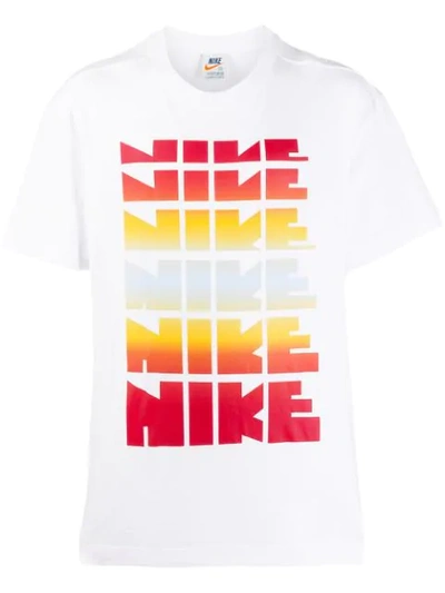 Shop Nike Contrast Logo T-shirt In White