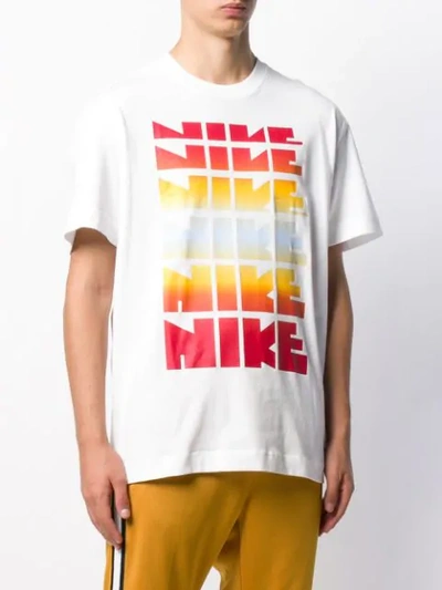 Shop Nike Contrast Logo T-shirt In White