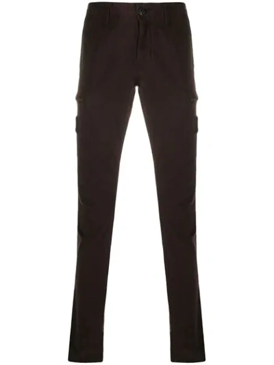 Shop Stone Island Slim-fit Chino Trousers In Brown