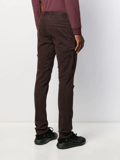 Shop Stone Island Slim-fit Chino Trousers In Brown