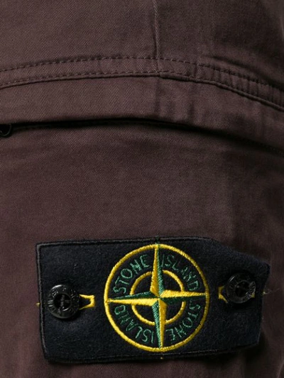 Shop Stone Island Slim-fit Chino Trousers In Brown