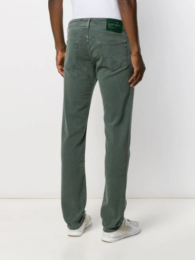 Shop Jacob Cohen Straight Leg Jeans In Green