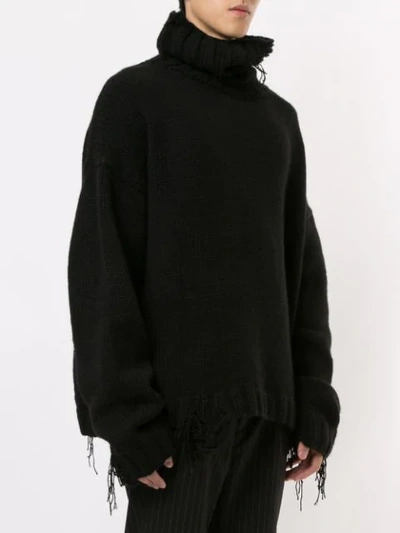 Shop Mastermind Japan Knitted Skull Jumper In Black