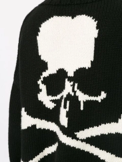 Shop Mastermind Japan Knitted Skull Jumper In Black