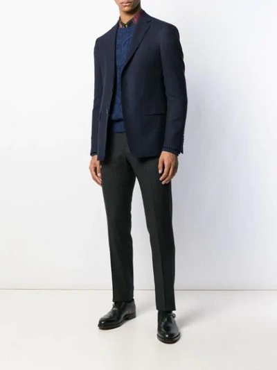 Shop Etro Straight-leg Trousers In Grey