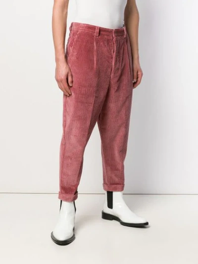 Shop Ami Alexandre Mattiussi Oversized Carrot Fit Trousers In Pink