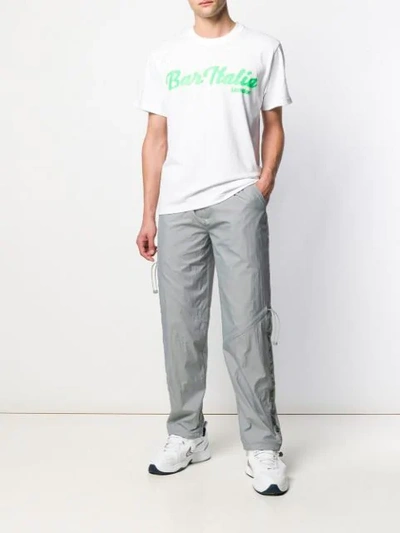 Shop Sacai 'bar Italia' T-shirt In White