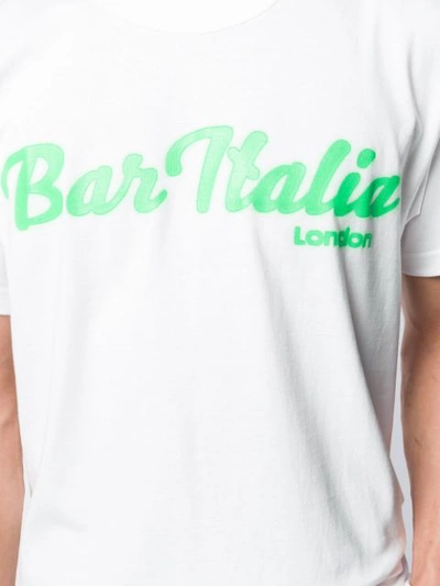 Shop Sacai 'bar Italia' T-shirt In White