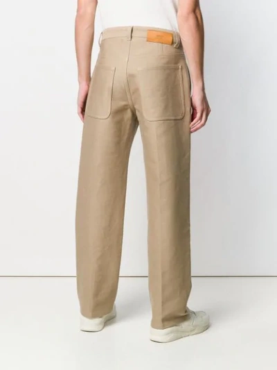 Shop Ami Alexandre Mattiussi Wide Fit Trousers In Brown