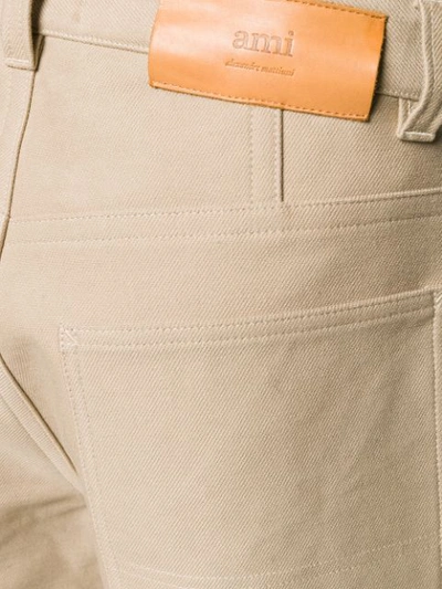Shop Ami Alexandre Mattiussi Wide Fit Trousers In Brown