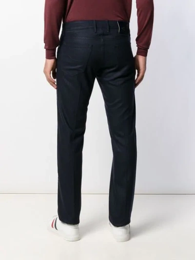 SLIM-FIT TEXTURED TROUSERS