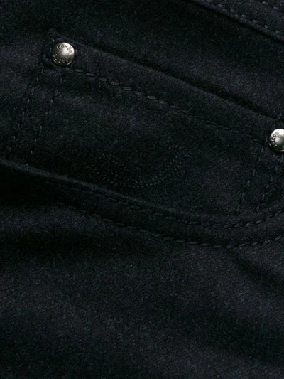 Shop Jacob Cohen Slim-fit Textured Trousers In Blue