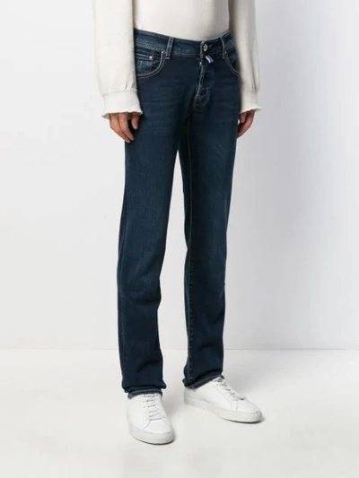 Shop Jacob Cohen Straight Leg Denim Jeans In Blue