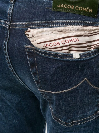 Shop Jacob Cohen Straight Leg Denim Jeans In Blue