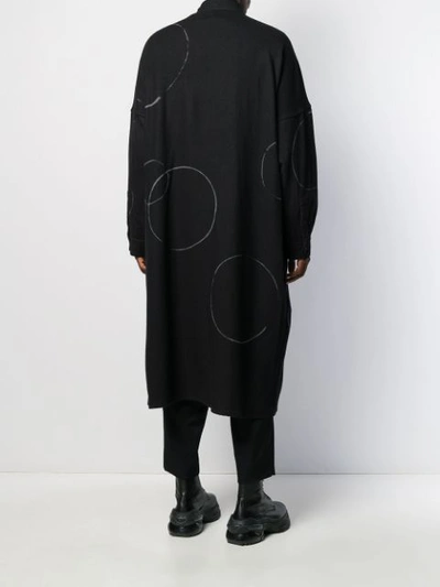 Shop Yohji Yamamoto Snake Print Raincoat In Black