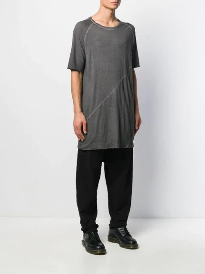 Shop Army Of Me Distressed Effect Oversized T-shirt In Grey