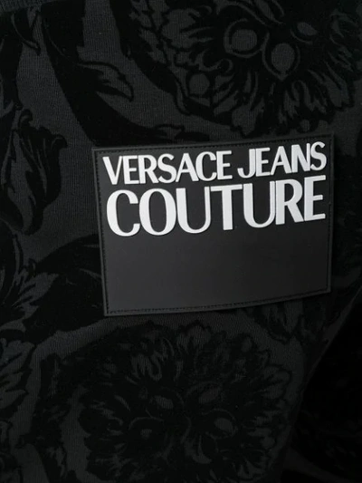 Shop Versace Jeans Couture Printed Track Pants In Black