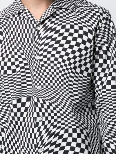 Shop Phipps Asymmetric Checkered Shirt In Black