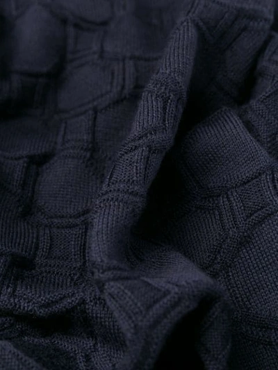 Shop Corneliani Knitted Roll Neck Jumper In Blue