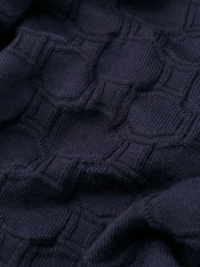 Shop Corneliani Knitted Roll Neck Jumper In Blue