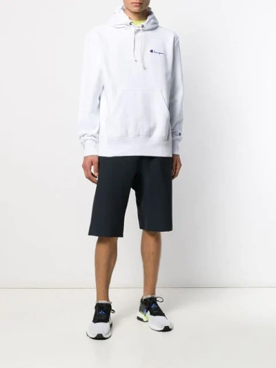Champion Reverse Weave Script Chest Logo Hoodie In White | ModeSens | Shorts