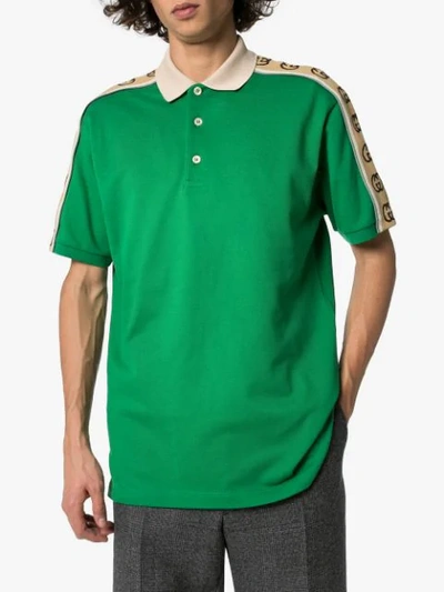 Gucci Stretch Cotton Piquet Polo Shirt In Green | ModeSens