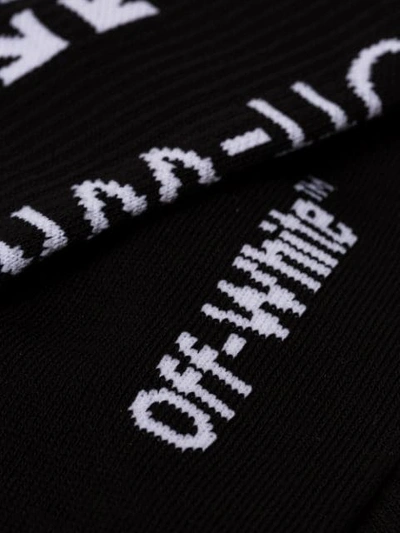 Shop Off-white Arrow Logo Socks In Black