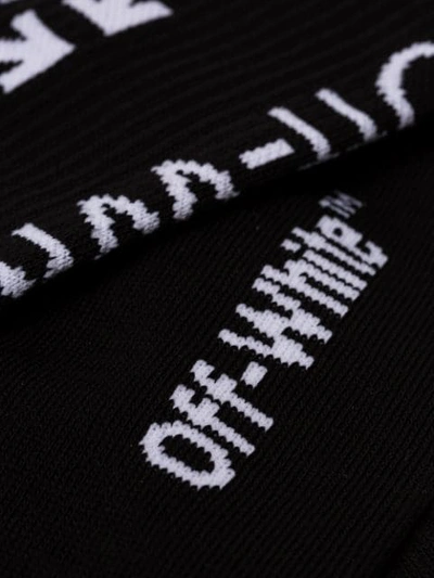 OFF-WHITE ARROW LOGO COTTON BLEND SOCKS - 黑色