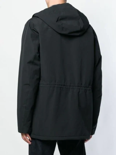 Shop Barbour Hooded Coat In Black